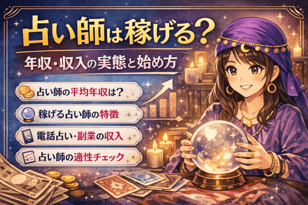 占い師の年収は？平均収入と月収モデル・働き方別のリアル