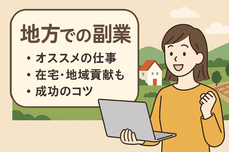 地方在住でもできるおすすめ副業10選｜在宅・地域密着型の働き方ガイド