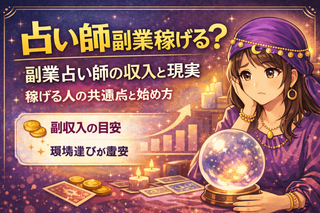 副業占い師の収入と現実|稼げる人の共通点と始め方